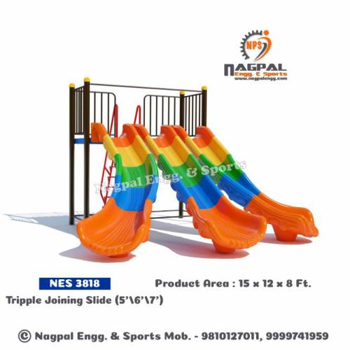 Triple Joining Playground Slide Manufacturers In Thoubal