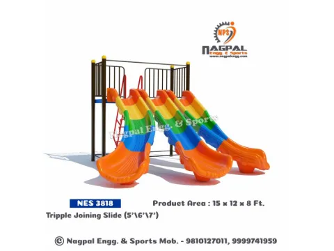 Triple Joining Playground Slide