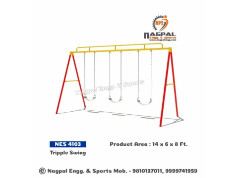 Triple Playground Swing